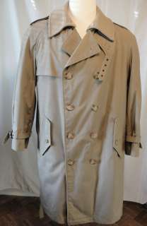 Mens LONDON FOG Classic Trench Raincoat/Overcoat SizeS40  