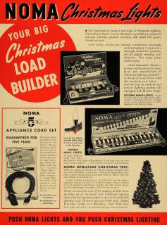   Ad Noma Electric Corp. Christmas Tree Lighting   ORIGINAL ADVERTISING