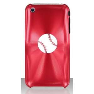  Apple iPhone 3G 3GS Red C301 Aluminum Metal Back Case Baseball 