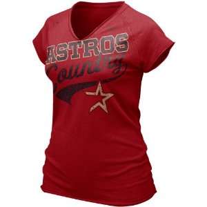   Red 2011 Bases Loaded V neck T shirt (Medium)