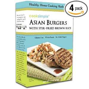 CookSimple Asian Burgers with Fried Rice, 4 Count (Pack of 4)  