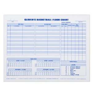  Glovers Scorebooks Basketball Floor Chart (8.5 x 11 