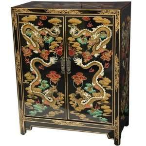  Dragons Shoe Cabinet in Black