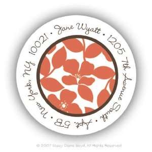 Sunset Field Of Flowers Round Stickers 