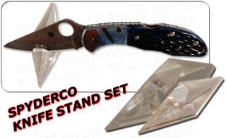 Spyderco Acrylic Knife Stands LARGE & SMALL CT02 CT03  