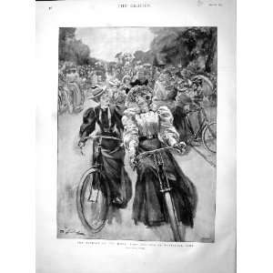  1895 Lady Cyclists Battersea Park London Gulich Print 