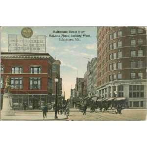 Reprint Baltimore, Maryland, ca. 1914  Baltimore Street 