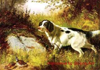 Dog and Quail Arthur Trait Repro oil painting  