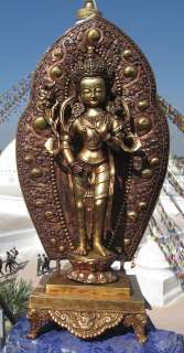 huge 28 master quality full gold Avalokiteshvara rupa nepal  