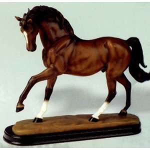  Cantering Horse Statue   Brown Bay 