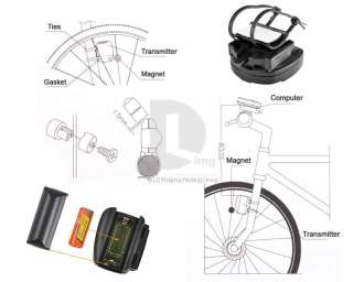   Wireless LCD Bike Bicycle Cycling Computer Odometer Speed Time  