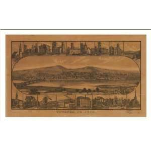  Historic Towanda, Pennsylvania, c. 1880 (M) Panoramic Map 