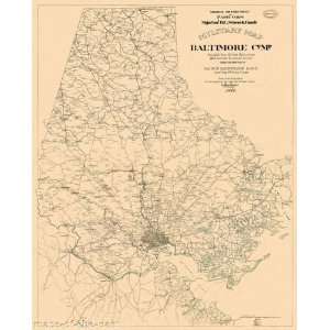 BALTIMORE COUNTY (MD) MILITARY MAP BY GEO. KAISER 1863 