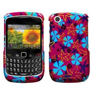  Flower Flake Phone Protector Cover for RIM BlackBerry 8520 