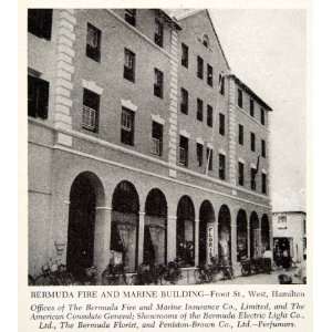  1947 Print Hamilton Bermuda Fire Marine Insurance Office 