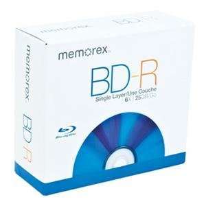  Memorex, BD R 5PK 6X 25GB silver WP (Catalog Category Blank Media 