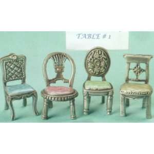 Antique Chair Placecard Holder   Set of Four 