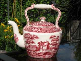 Old Copeland Spode Tower Pink RARE KETTLE 9 HTF Excellent Condition 