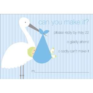  Stork Tortola Baby Shower Reply Cards