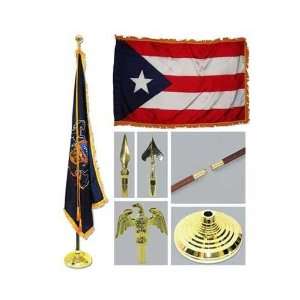  Puerto Rico 3ft x 5ft Flag Flagpole Base and Tassel Patio 