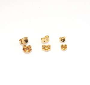   14K Real Yellow Gold Earring Back Backing Small Medium Large Butterfly