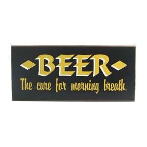  Beer Wood Sign   Beer Morning Breath