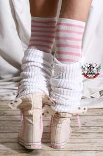 Calf Laceup Fold Collar Sneaker Boot Ivory+Baby Pink 35  