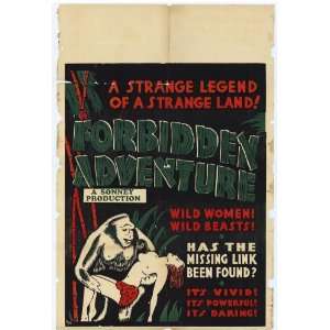  Forbidden Adventure Movie Poster (11 x 17 Inches   28cm x 