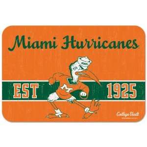 NCAA Miami Hurricanes Door Mat   Vintage Style  Sports 
