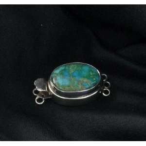  KINGMAN TURQUOISE CLASP STERLING 3 STRAND~ Everything 