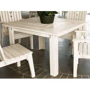 Uwharrie Chair Behren Wood 48 x 42 Rectangular Patio Dining Table 