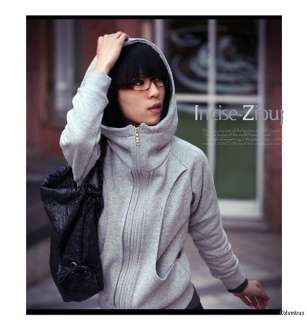 NWT Mens Korean Style Slim fleece Hoodies Jackets Top Designed winter 