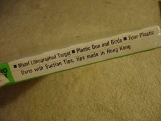   Twirl E Bird Toy Target & Gun Set by Ohio Art and Dart Game / NOS