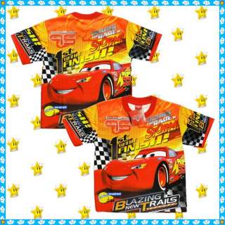 New DISNEY CARS McQueen Top T shirt Kids age 3 4, 5 6, 7 8, 9 10 years 