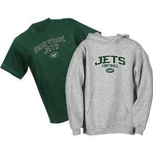 New York Jets NFL Youth Belly Banded Hooded Sweatshirt and T Shirt 