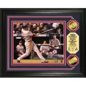  Mike Lowell 2007 World Series MVP Photo Mint w/ two 24KT 