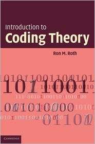   to Coding Theory, (0521845041), Ron Roth, Textbooks   