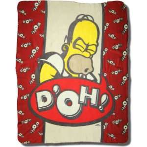  Simpsons  DOH Fleece Throw Blanket