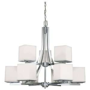  Nuvo 60/4089 Bento 9 Light Chandeliers in Polished Chrome 