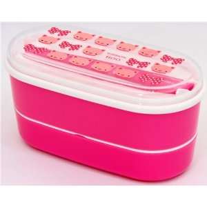    pink Phoenix Bento Box piggy with ribbons Lunch Box