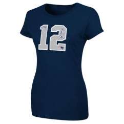 New England Patriots Tom Brady Fair Catch III Ladies Name and Number T 