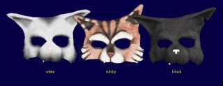 Tom Cat Half Mask Halloween Party Costume Male Boy Tabby White Black 
