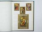 MIXED LOT OF POSTAGE STAMPS ALBUM RELIGION ICONS ART MAGYAR SPAIN 