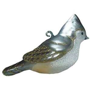  Tufted Titmouse Ornament   handblown in glass Everything 