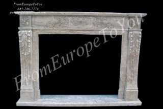 HAND CARVED MARBLE CLASSICAL FIREPLACE MANTEL TLE19  