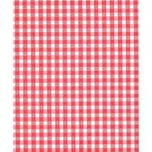  Red Gingham On White Tissue Wrapping Paper 10 Sheets 