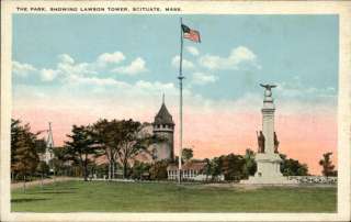 SCITUATE MA Lawson Tower Park Old Postcard  