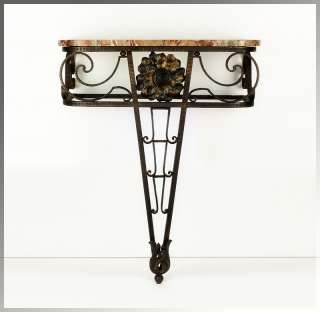 Rare 1920s French ART DECO Wrought Iron CONSOLE TABLE by GARO, Edgar 