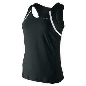   Nike womens border Tank Top Sports Bra Shirt Black