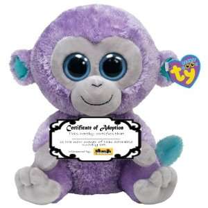   Boo Blueberry the Monkey with Adoption Certificate Toys & Games